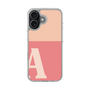 スリムプロテクションケース［ オリジナル - initial two tone - A pink ］