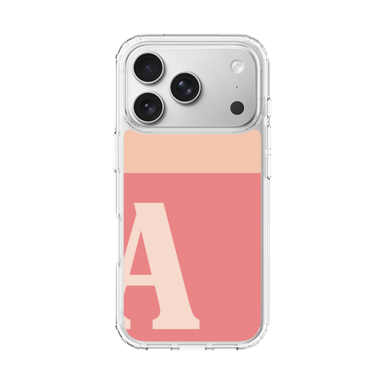 スリムプロテクションケース［ オリジナル - initial two tone - A pink ］