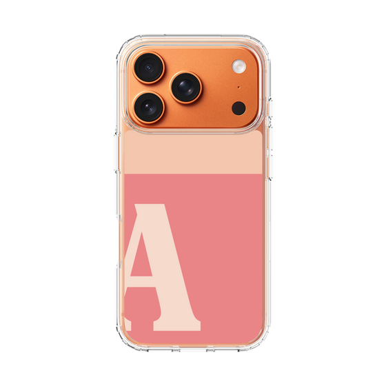 スリムプロテクションケース［ オリジナル - initial two tone - A pink ］