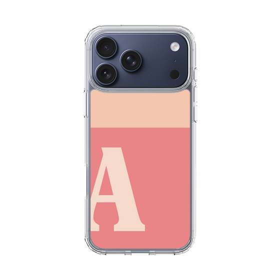 スリムプロテクションケース［ オリジナル - initial two tone - A pink ］