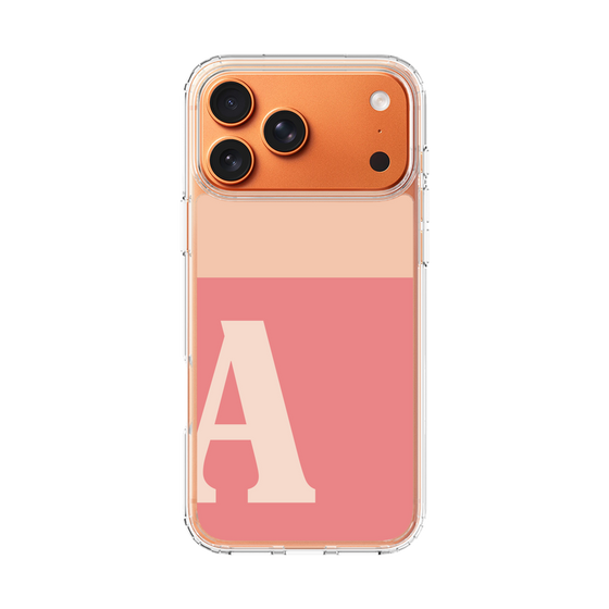 スリムプロテクションケース［ オリジナル - initial two tone - A pink ］