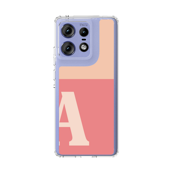 スリムプロテクションケース［ オリジナル - initial two tone - A pink ］