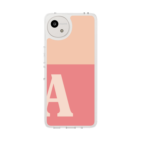 スリムプロテクションケース［ オリジナル - initial two tone - A pink ］