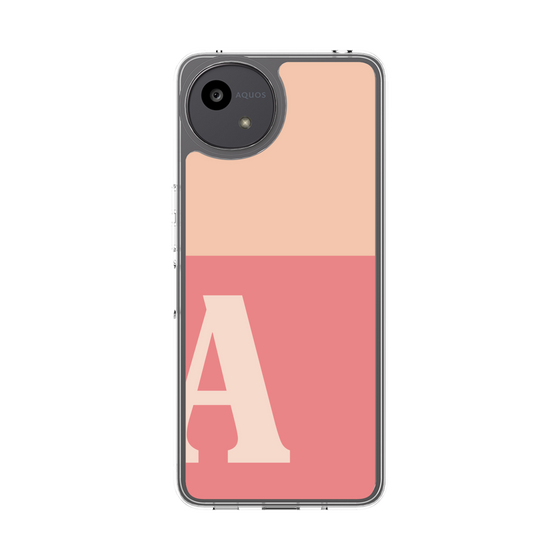 スリムプロテクションケース［ オリジナル - initial two tone - A pink ］