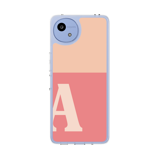 スリムプロテクションケース［ オリジナル - initial two tone - A pink ］