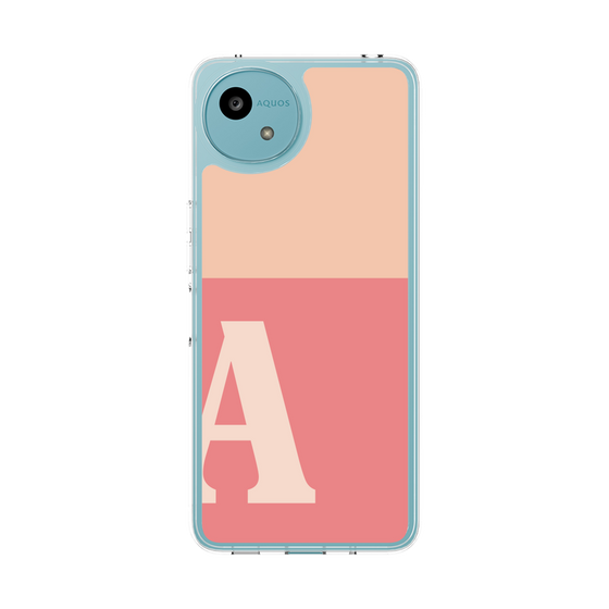 スリムプロテクションケース［ オリジナル - initial two tone - A pink ］