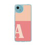 スリムプロテクションケース［ オリジナル - initial two tone - A pink ］