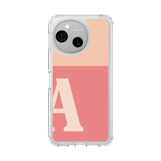 スリムプロテクションケース［ オリジナル - initial two tone - A pink ］