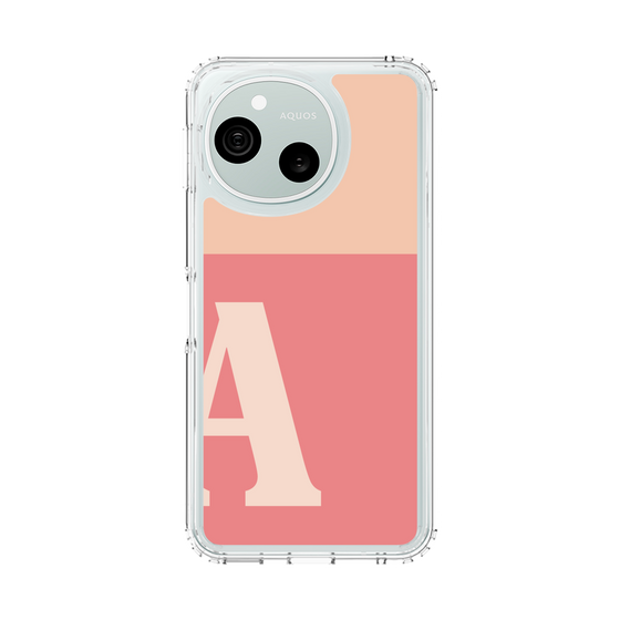 スリムプロテクションケース［ オリジナル - initial two tone - A pink ］