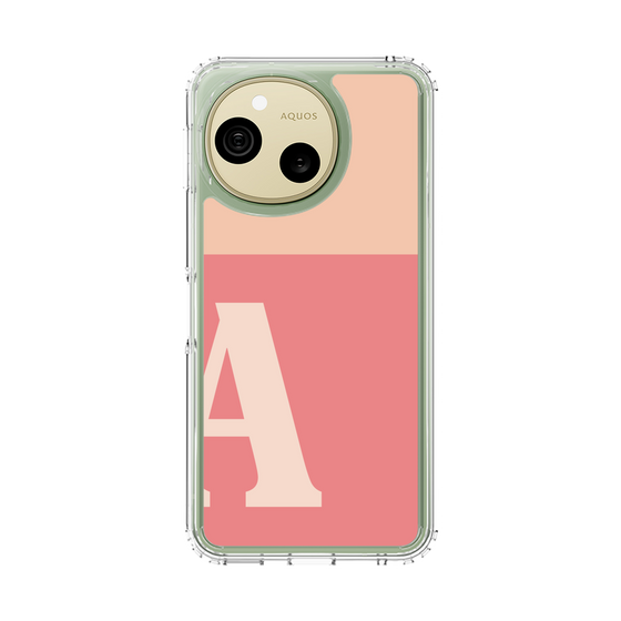 スリムプロテクションケース［ オリジナル - initial two tone - A pink ］