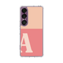 スリムプロテクションケース［ オリジナル - initial two tone - A pink ］