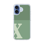 スリムプロテクションケース［ オリジナル - initial two tone - X green ］