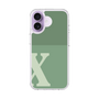 スリムプロテクションケース［ オリジナル - initial two tone - X green ］
