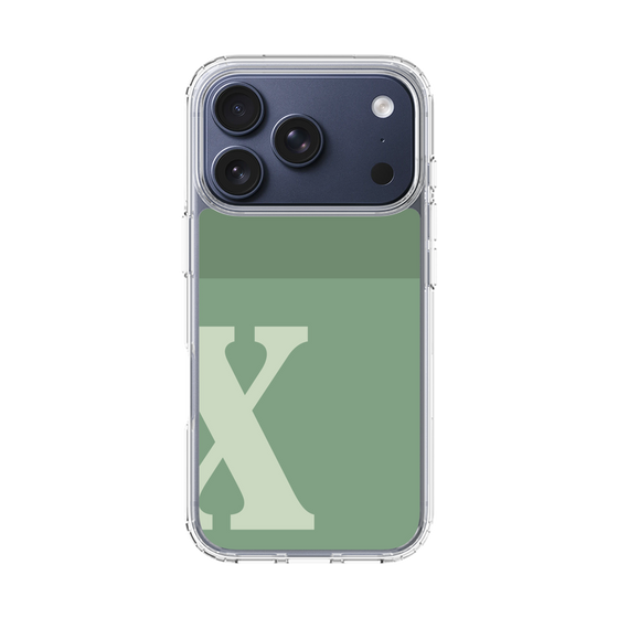 スリムプロテクションケース［ オリジナル - initial two tone - X green ］