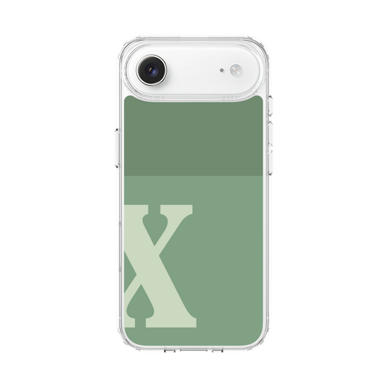 スリムプロテクションケース［ オリジナル - initial two tone - X green ］