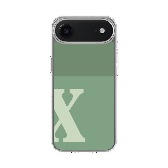 スリムプロテクションケース［ オリジナル - initial two tone - X green ］
