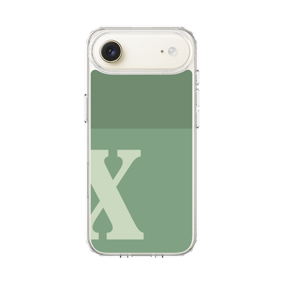 スリムプロテクションケース［ オリジナル - initial two tone - X green ］