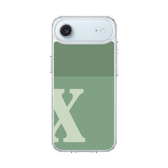 スリムプロテクションケース［ オリジナル - initial two tone - X green ］
