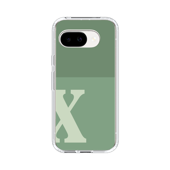 スリムプロテクションケース［ オリジナル - initial two tone - X green ］