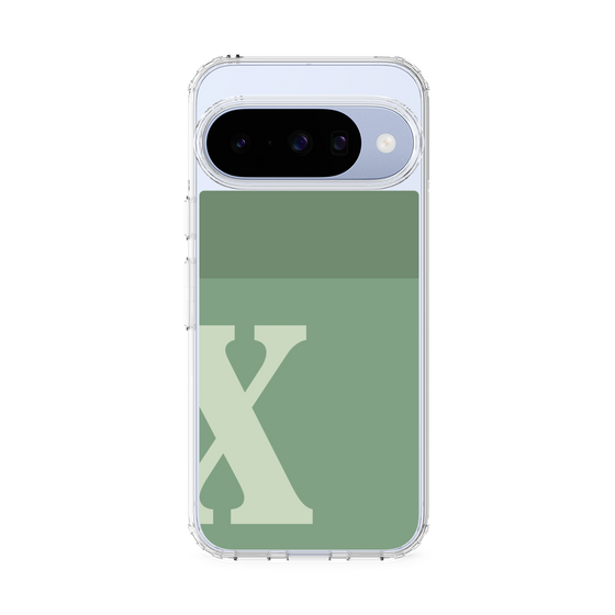 スリムプロテクションケース［ オリジナル - initial two tone - X green ］