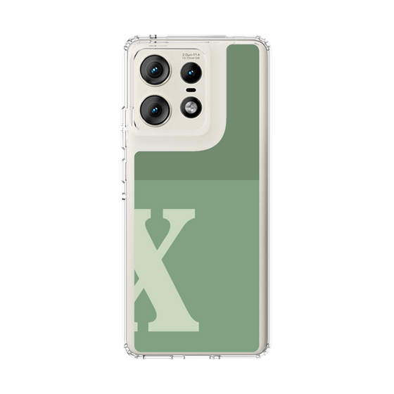 スリムプロテクションケース［ オリジナル - initial two tone - X green ］