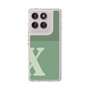 スリムプロテクションケース［ オリジナル - initial two tone - X green ］