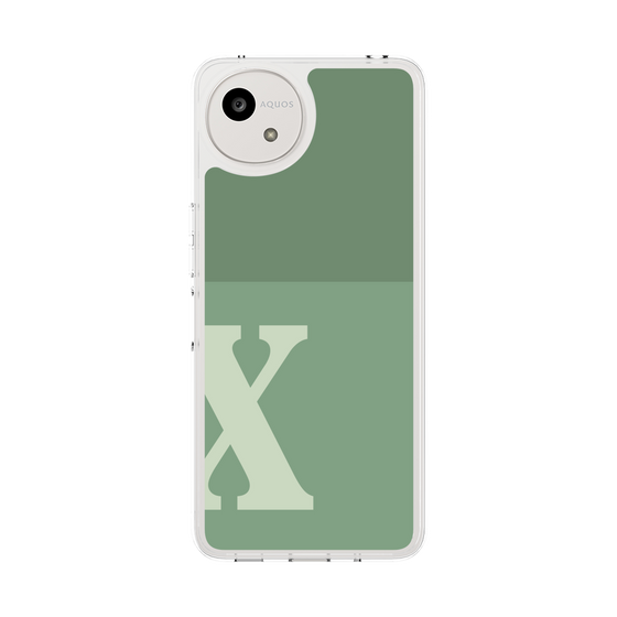 スリムプロテクションケース［ オリジナル - initial two tone - X green ］