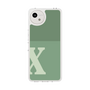 スリムプロテクションケース［ オリジナル - initial two tone - X green ］