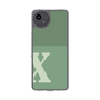 スリムプロテクションケース［ オリジナル - initial two tone - X green ］