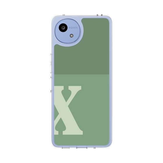 スリムプロテクションケース［ オリジナル - initial two tone - X green ］