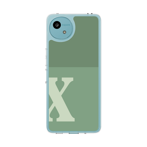 スリムプロテクションケース［ オリジナル - initial two tone - X green ］