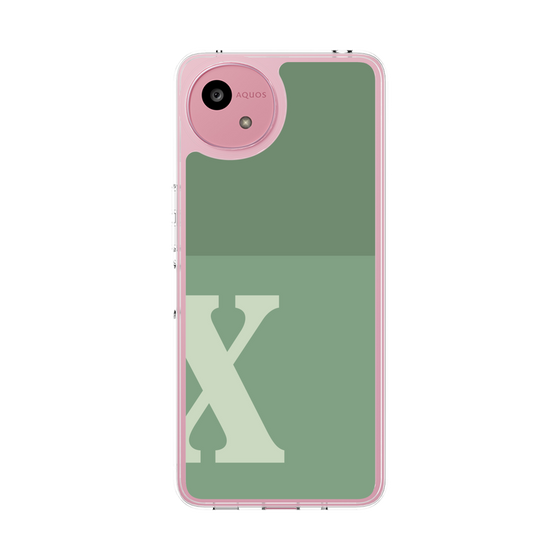 スリムプロテクションケース［ オリジナル - initial two tone - X green ］