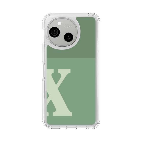 スリムプロテクションケース［ オリジナル - initial two tone - X green ］