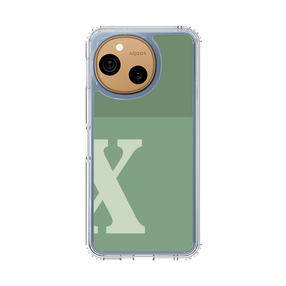スリムプロテクションケース［ オリジナル - initial two tone - X green ］