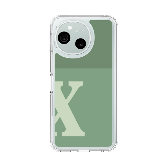 スリムプロテクションケース［ オリジナル - initial two tone - X green ］