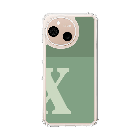 スリムプロテクションケース［ オリジナル - initial two tone - X green ］