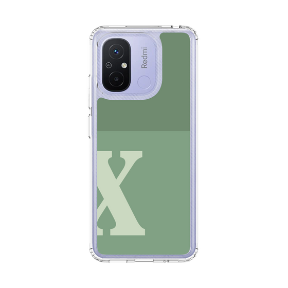 スリムプロテクションケース［ オリジナル - initial two tone - X green ］