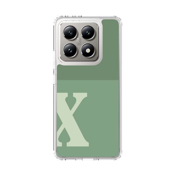 スリムプロテクションケース［ オリジナル - initial two tone - X green ］