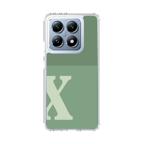 スリムプロテクションケース［ オリジナル - initial two tone - X green ］