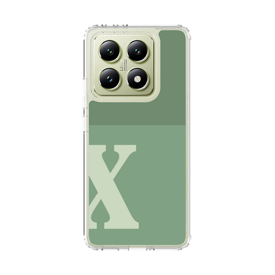スリムプロテクションケース［ オリジナル - initial two tone - X green ］