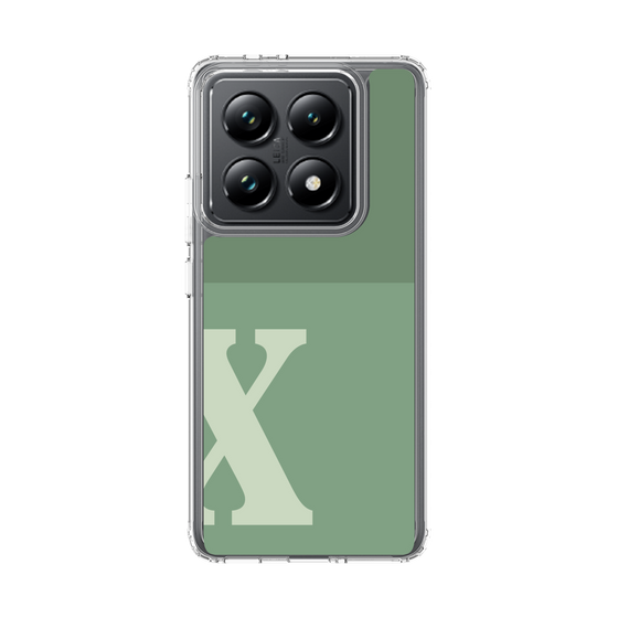 スリムプロテクションケース［ オリジナル - initial two tone - X green ］