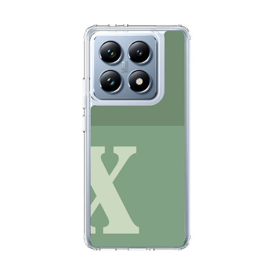 スリムプロテクションケース［ オリジナル - initial two tone - X green ］