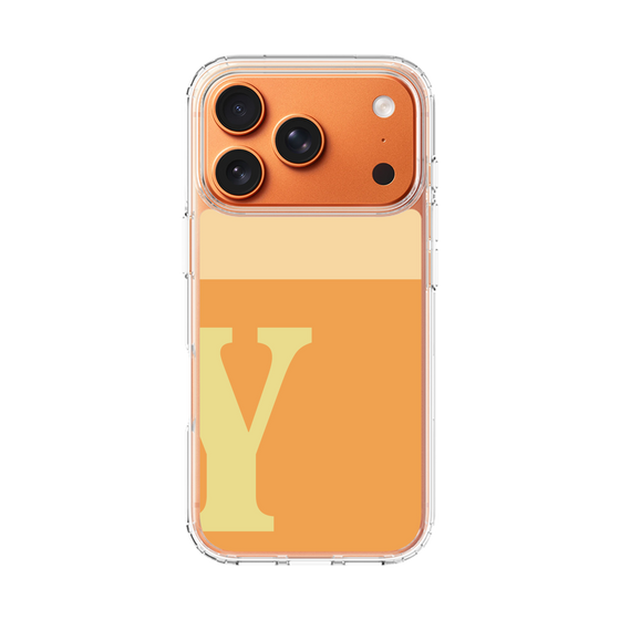 スリムプロテクションケース［ オリジナル - initial two tone - Y orange ］