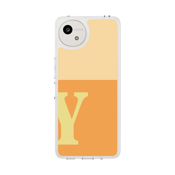 スリムプロテクションケース［ オリジナル - initial two tone - Y orange ］