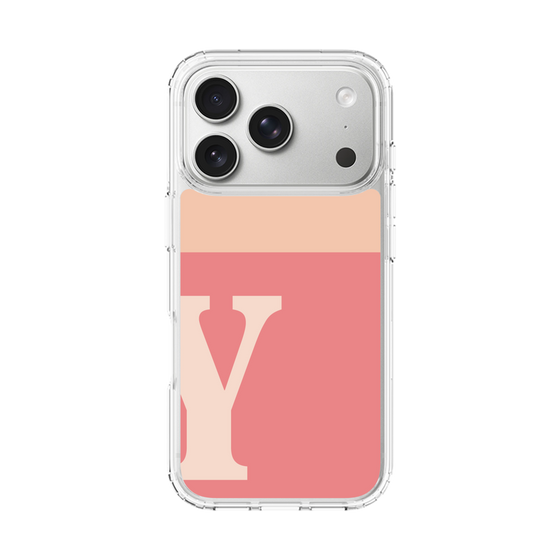 スリムプロテクションケース［ オリジナル - initial two tone - Y pink ］