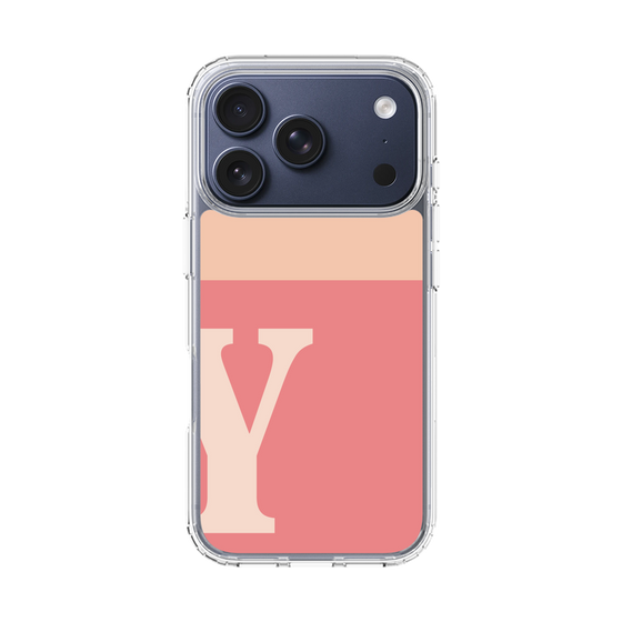スリムプロテクションケース［ オリジナル - initial two tone - Y pink ］