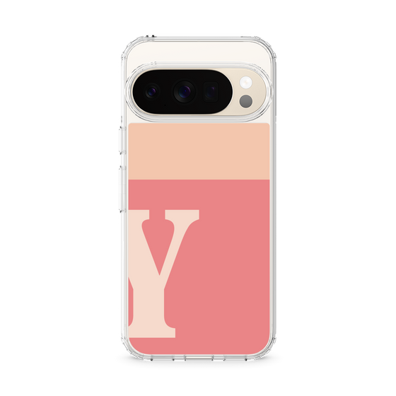 スリムプロテクションケース［ オリジナル - initial two tone - Y pink ］