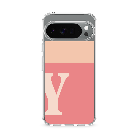 スリムプロテクションケース［ オリジナル - initial two tone - Y pink ］