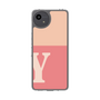 スリムプロテクションケース［ オリジナル - initial two tone - Y pink ］