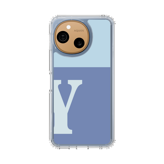 スリムプロテクションケース［ オリジナル - initial two tone - Y blue ］